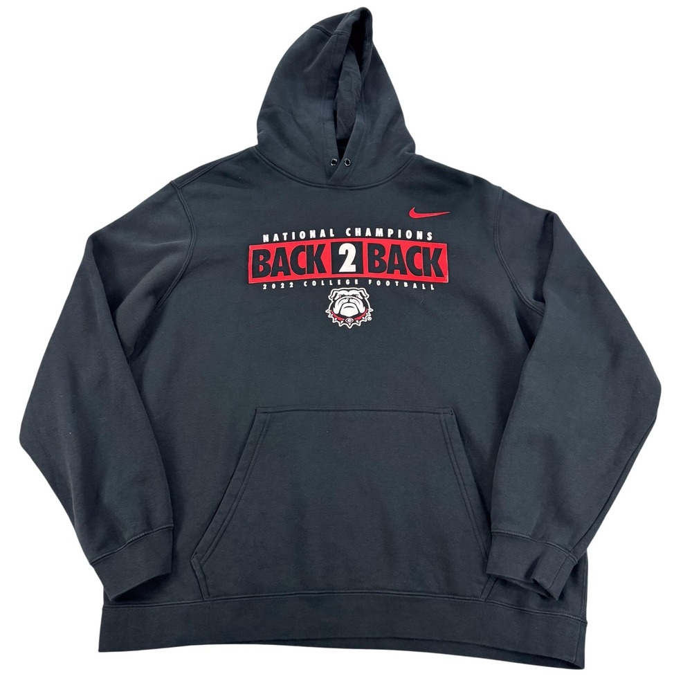 Georgia Bulldogs Hoodie XL Black 2022 Back 2 Back National Champions NCAA Nike